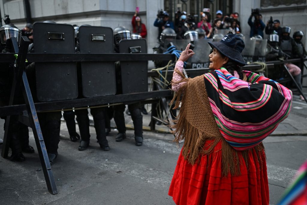 BOLIVIA-POLITICS-PROTEST-WOMEN
