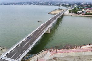 Foto udara proyek Jembatan Palu IV yang sedang dalam tahap perampungan di Palu, Sulawesi Tengah, Sabtu (3/1/2026).