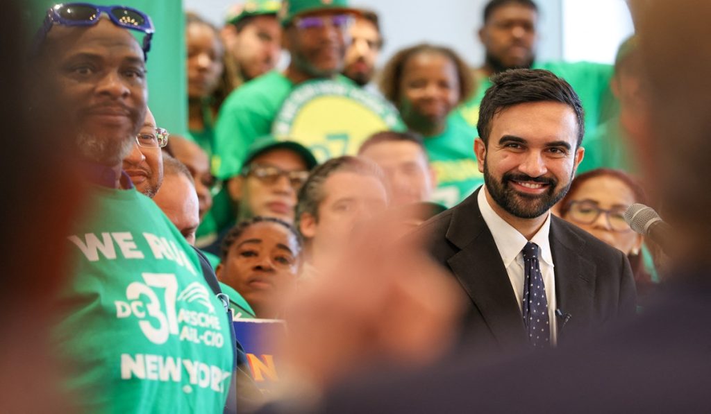 Zohran Mamdani Celebrates Union Endorsement As He Campaigns For New York City Mayor