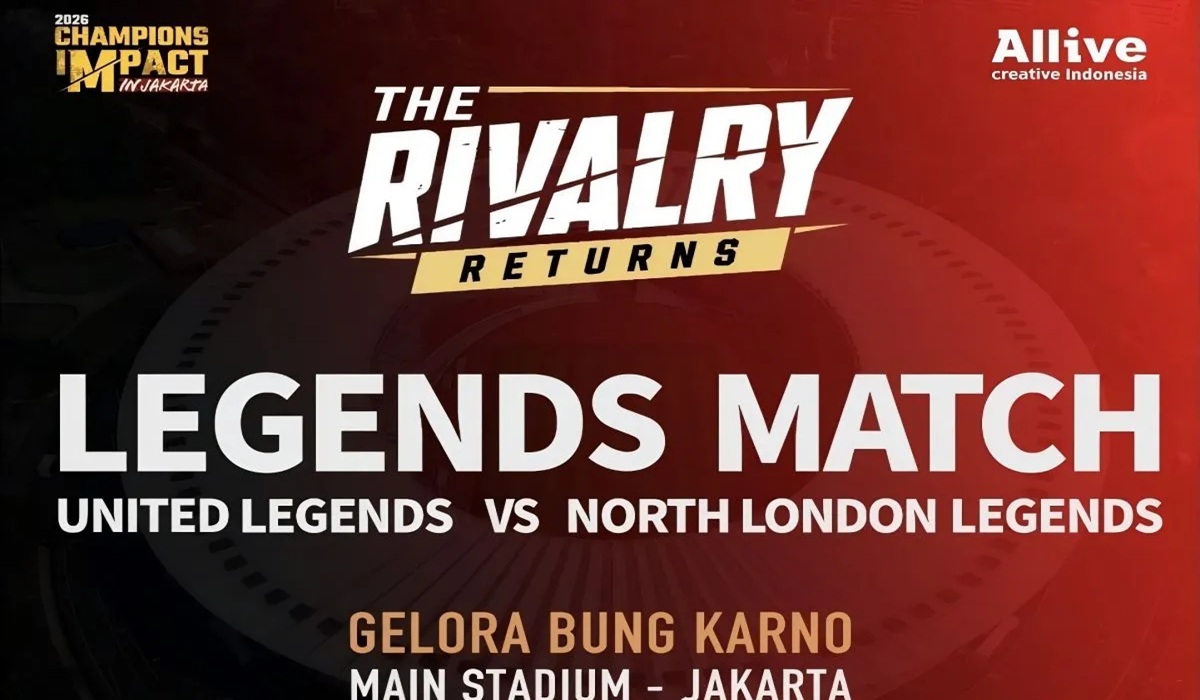 United Legends vs North London Legends di Jakarta: Ini Jadwal, Tiket, dan Daftar Pemain