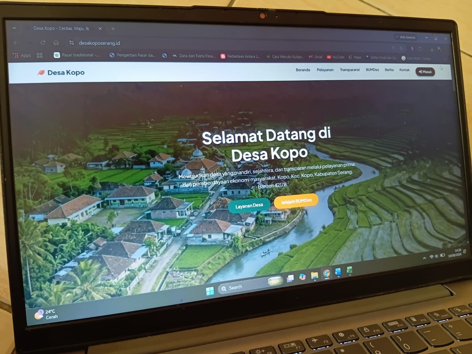Dorong Digitalisasi, Tim Pengabdian Kampus Ini Luncurkan Website Pelayanan dan Marketplace BUMDes Desa Kopo, Serang