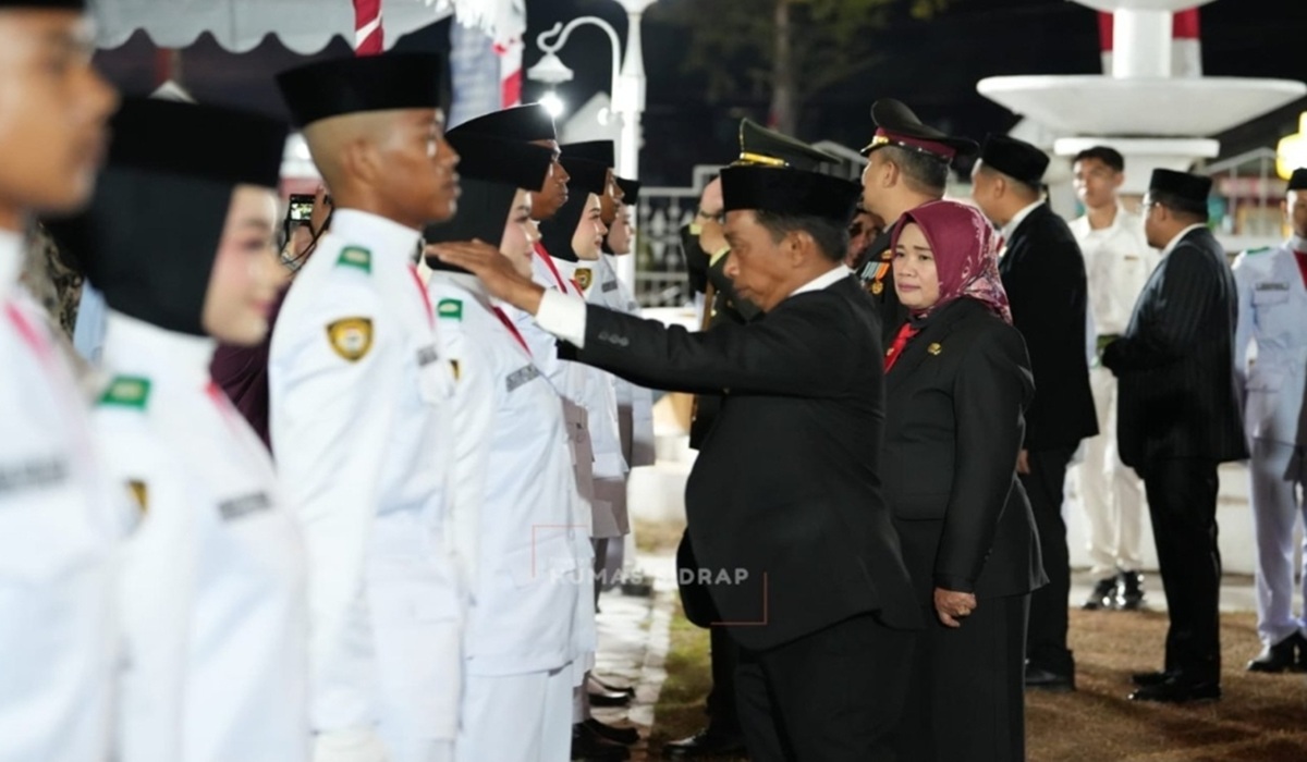 Bupati Sidrap Kukuhkan 45 Anggota Paskibraka 2026 untuk HUT ke-81 RI